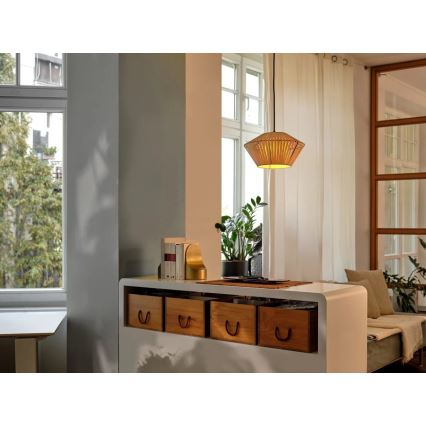 Osram - Suspension sur câble DECOR STRIPES 1xE27/10W/230V Ø 30,5 cm beige