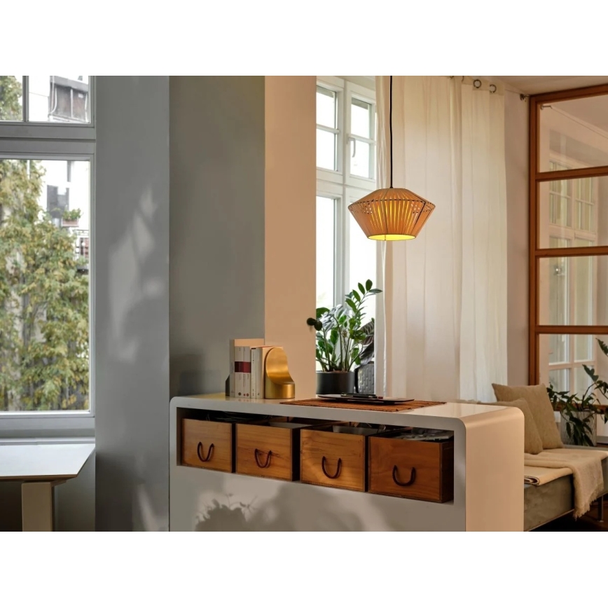 Osram - Suspension sur câble DECOR STRIPES 1xE27/10W/230V Ø 30,5 cm beige