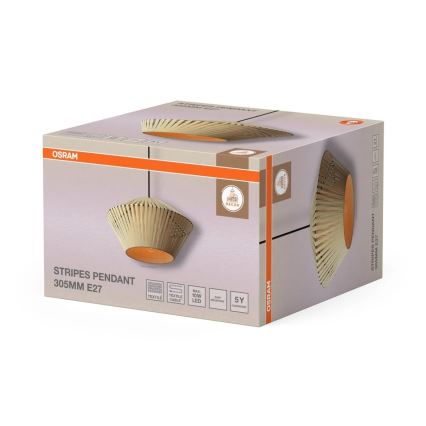Osram - Suspension sur câble DECOR STRIPES 1xE27/10W/230V Ø 30,5 cm beige