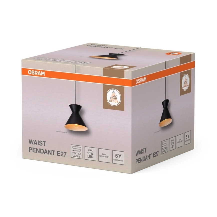 Osram - Suspension sur câble DECOR WAIST 1xE27/40W/230V noir