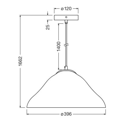 Osram - Suspension sur câble LOTUS LEAF 1xE27/9W/230V Ø 39,6 cm