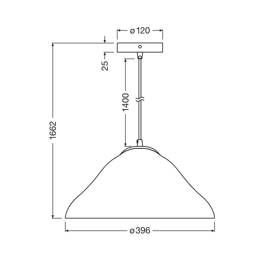 Osram - Suspension sur câble LOTUS LEAF 1xE27/9W/230V Ø 39,6 cm