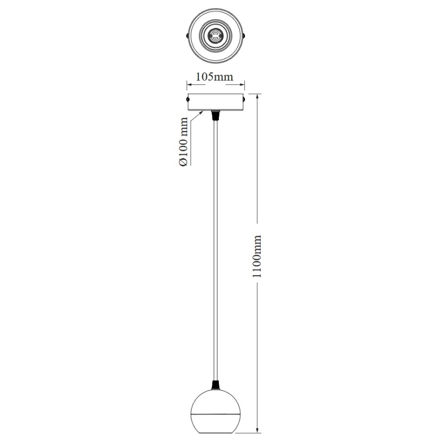 Osram - Suspension sur câble SPOT SPHERAL 1xGU10/6W/230V blanche