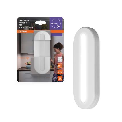 Osram - Lampe d'orientation LED avec détecteur de mouvement MOBILE LED/0,5W/3,7V 330 mAh CRI 90 blanche