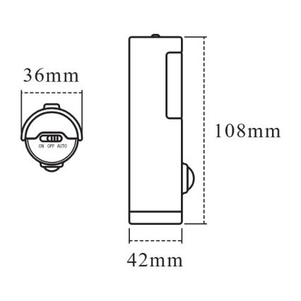 Osram - Veilleuse d'orientation LED avec capteur NIGHTLUX LED/0,35W/3xAAA IP54 blanche