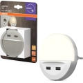Osram - Veilleuse LED à brancher avec capteur LUNETTA 2xUSB LED/13W/230V