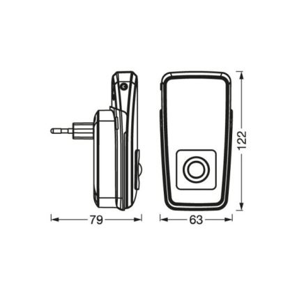 Osram - veilleuse LED à brancher avec capteur LUNETTA LED/2W/230V