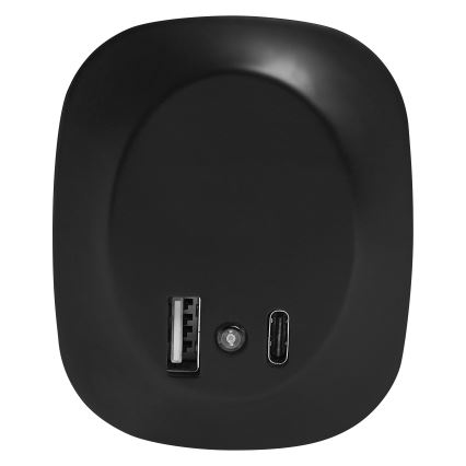 Osram - Veilleuse LED à brancher sur prise avec capteur et port USB LUNETTA LED/12,5W/230V noire