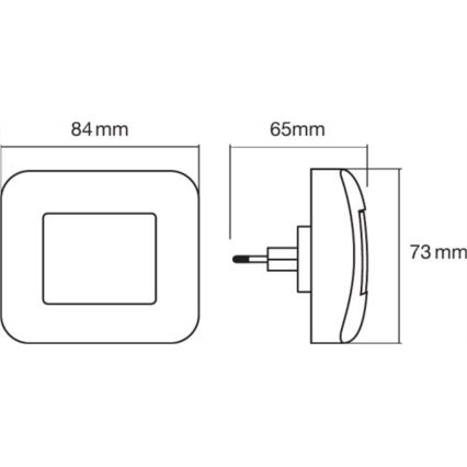 Osram - Veilleuse LED à capteur crépusculaire LUNETTA LED/0,2W/230V