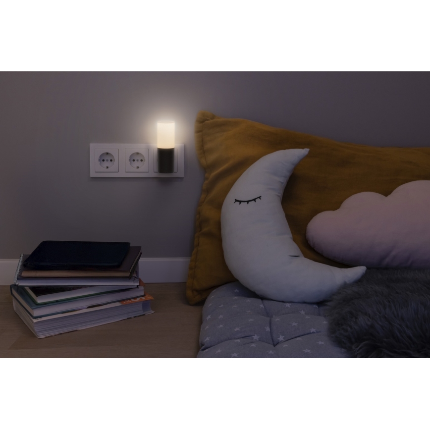 Osram - Veilleuse LED à détecteur crépusculaire LUNETTA LED/0,2W/230V noire