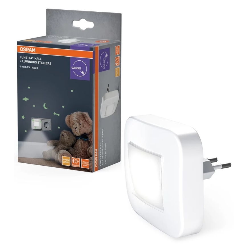 Osram - Veilleuse LED avec capteur crépusculaire LUNETTA LED/0,2W/230V