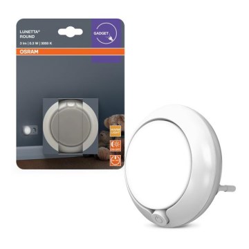Osram - Veilleuse LED avec capteur LUNETTA LED/0,3W/230V 3000K