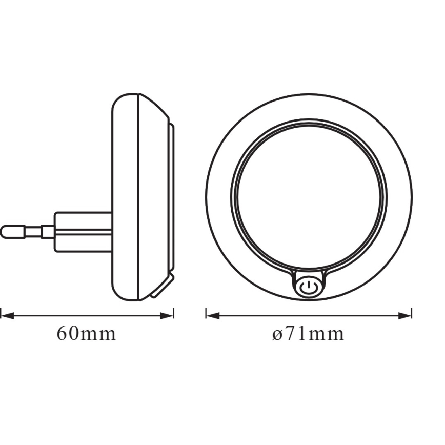 Osram - Veilleuse LED avec capteur LUNETTA LED/0,3W/230V 3000K