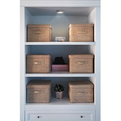 Osram - Veilleuse tactile d'orientation DOT-IT LED/0,2W/3xAAA Ø 6,8 cm argentée