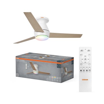 Osram - Ventilateur de plafond dimmable LED RVB NORDES LED/18W/230V 3000-6500K + télécommande