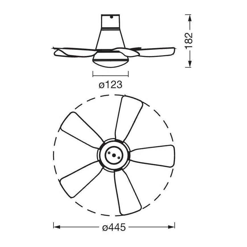 Osram - Ventilateur de plafond LED dimmable LESTE LED/15W/230V 3000/4000/6500K + télécommande