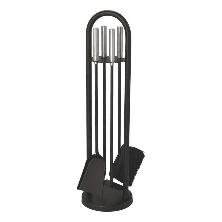 Outils de cheminée 5 pce noir