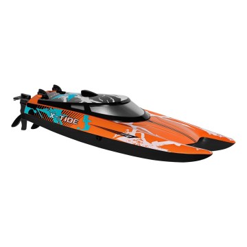 Overmax - Bateau radiocommandé X-TIDE 2400 mAh noir/orange