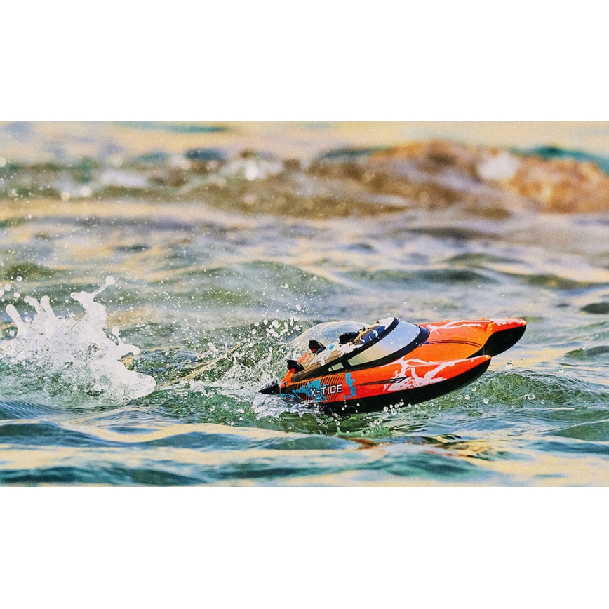 Overmax - Bateau radiocommandé X-TIDE 2400 mAh noir/orange