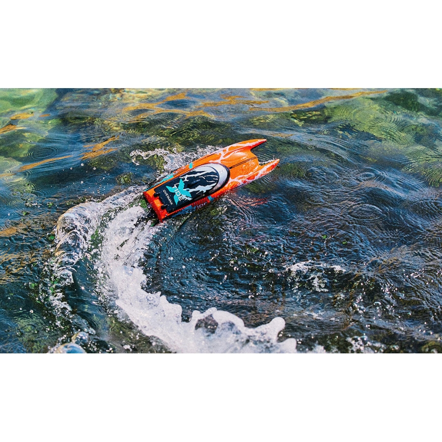 Overmax - Bateau radiocommandé X-TIDE 2400 mAh noir/orange