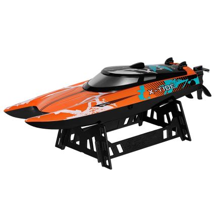 Overmax - Bateau radiocommandé X-TIDE 2400 mAh noir/orange