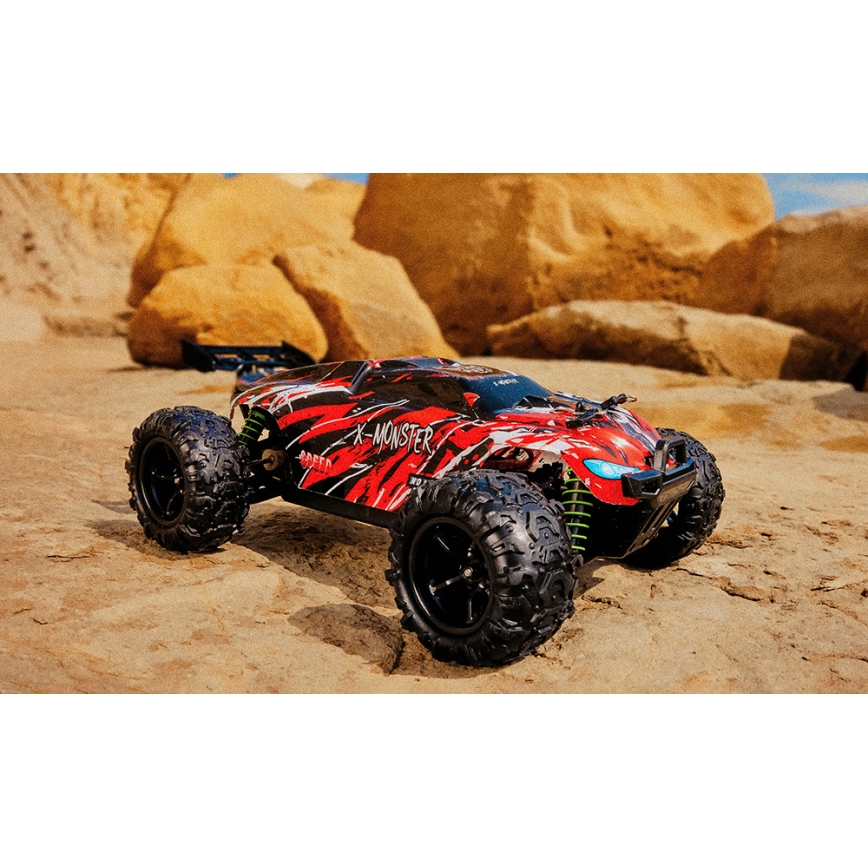 Overmax - Voiture radiocommandée X-MONSTER 3.5 1700 mAh noire/rouge/verte