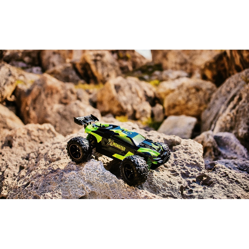 Overmax - Voiture radiocommandée X-MONSTER 3.5 1700 mAh noire/rouge/verte