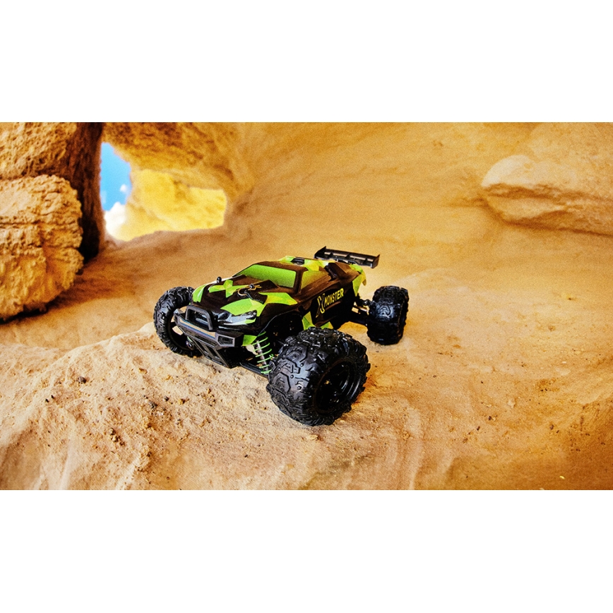 Overmax - Voiture radiocommandée X-MONSTER 3.5 1700 mAh noire/rouge/verte