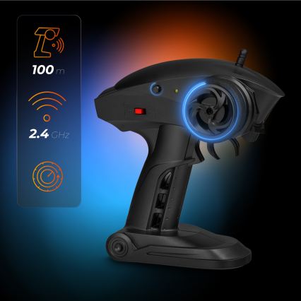 Overmax - Voiture radiocommandée X-MONSTER 3.5 1700 mAh noire/rouge/verte