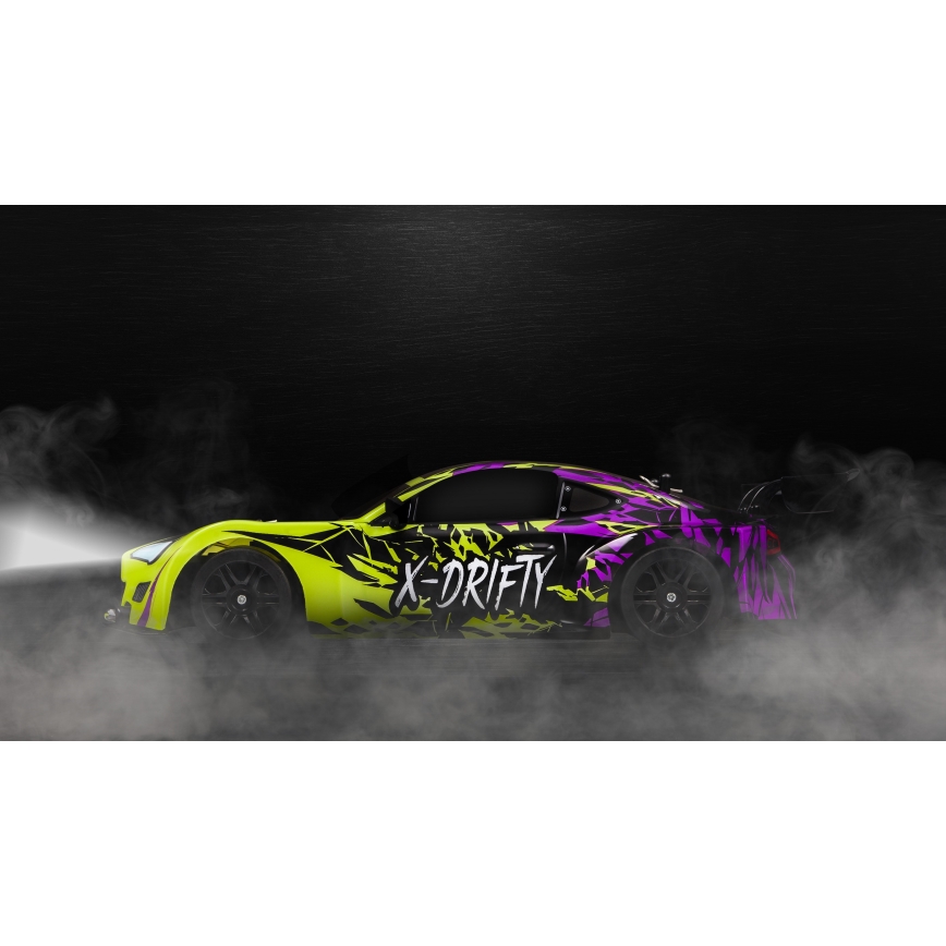 Overmax - voiture de drift radiocommandée X-DRIFT 1000 mAh jaune/violet