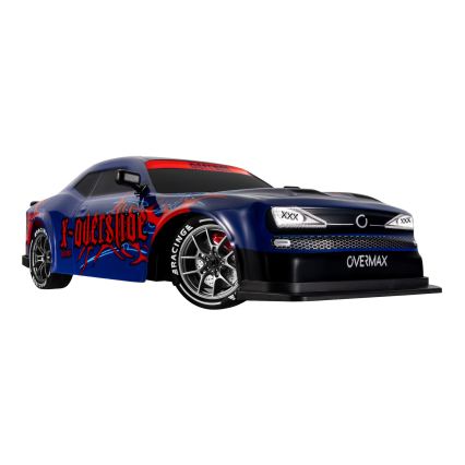 Overmax - Voiture RC de drift télécommandée X-OVERSLIDE 1000 mAh, noire/verte/bleue/rouge