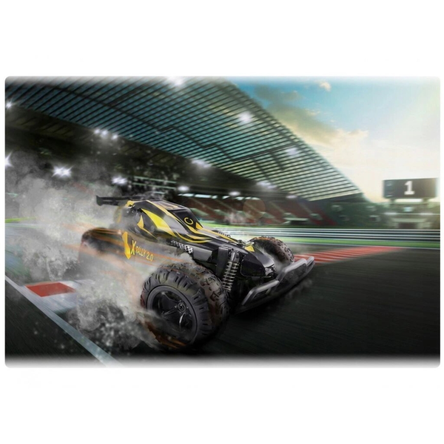 Overmax - Voiture radiocommandée X-RALLY 2.0 1200 mAh Noir/Jaune