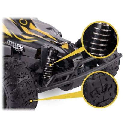 Overmax - Voiture radiocommandée X-RALLY 2.0 1200 mAh Noir/Jaune