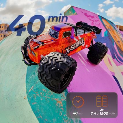 Overmax - voiture radiocommandée X-STRIKE 3000 mAh noir/orange