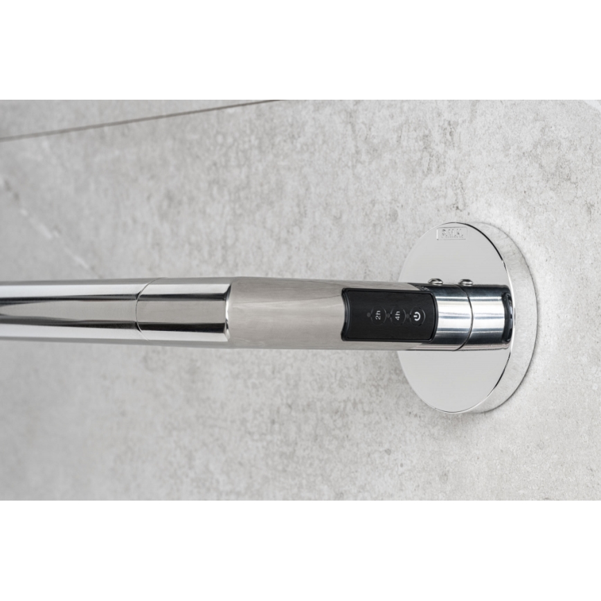 P.M.H. IN1SS-L - Sèche-serviettes électrique INGA 17W/230V 85,9 cm IP44 gauche/acier inoxydable poli