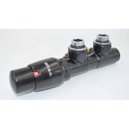P.M.H. TERM-LB-EK - Robinet thermostatique avec tête TERM, version gauche / finition noire