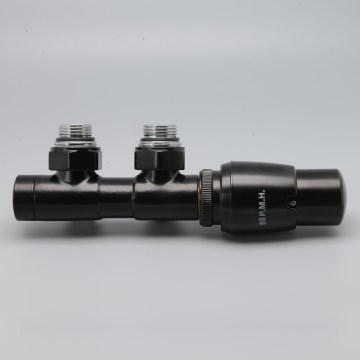 P.M.H. TERM-RB-EK - Vanne thermostatique TERM, version droite, finition noire