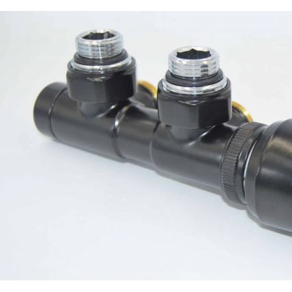 P.M.H. TERM-RB-EK - Vanne thermostatique TERM, version droite, finition noire