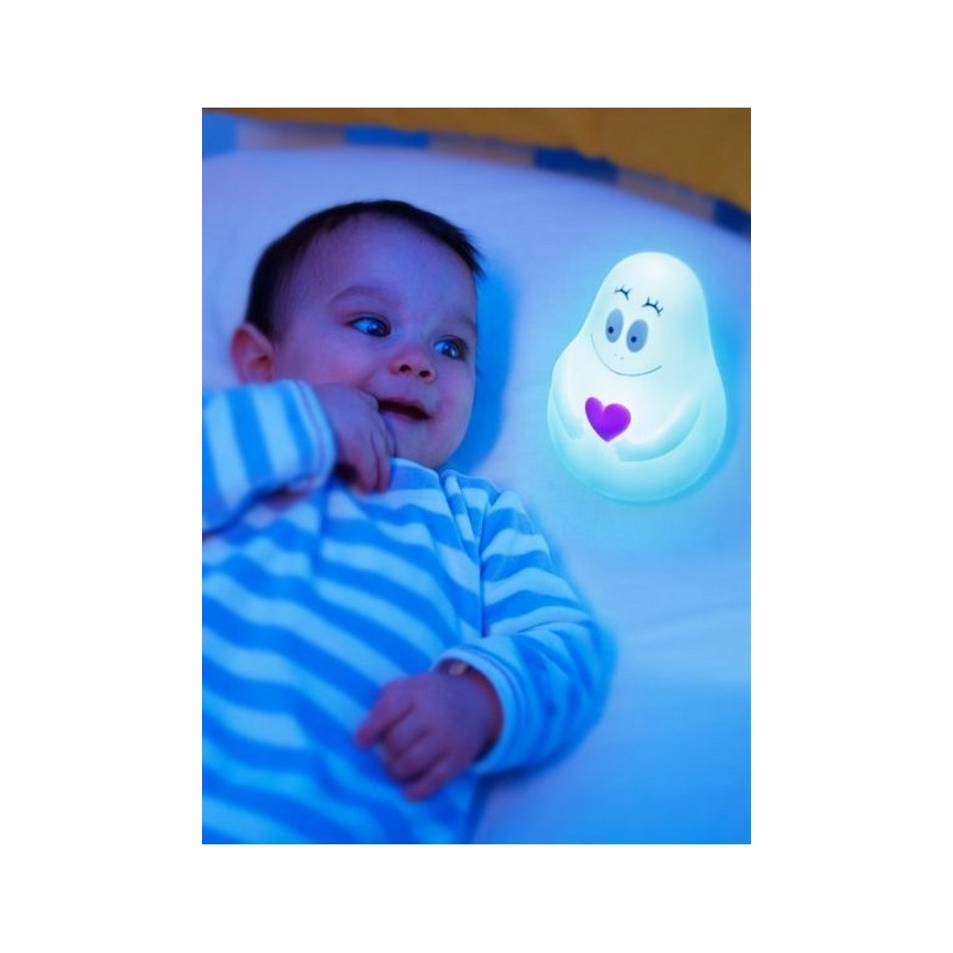 PABOBO - Lampe de table LED enfant Lumilove BARBAPAPA bleu