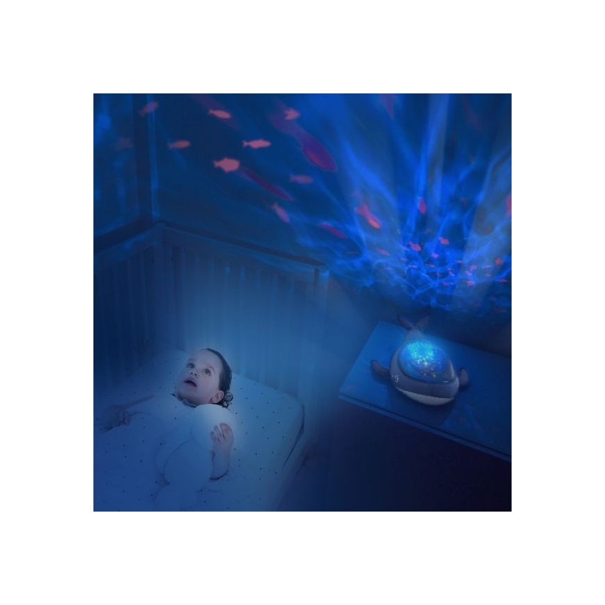 PABOBO - Projecteur AQUA DREAM 3xAA baleine