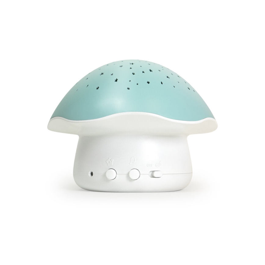 PABOBO - Projecteur avec une mélodie STAR MUSHROOM 3xAA bleu