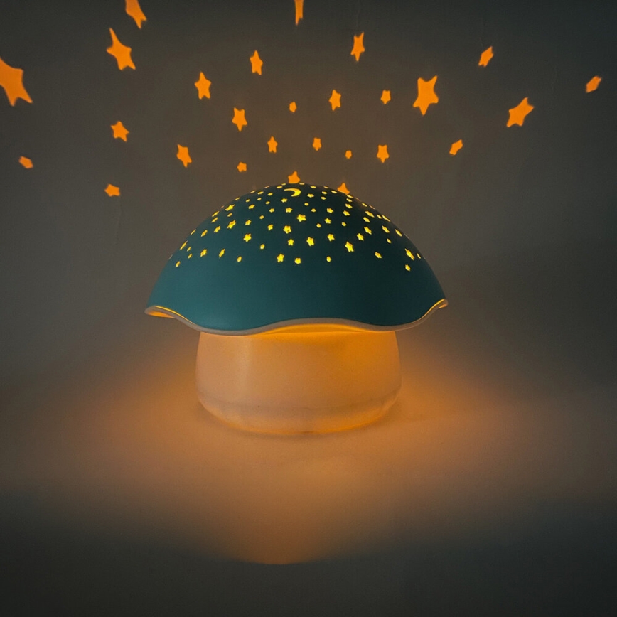 PABOBO - Projecteur avec une mélodie STAR MUSHROOM 3xAA bleu