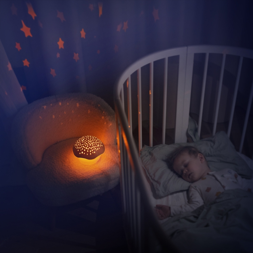 PABOBO - Projecteur avec une mélodie STAR MUSHROOM 3xAA bleu