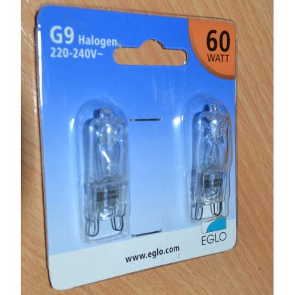 PACK 2x Ampoule halogène G9/60W/230V - Eglo 12139