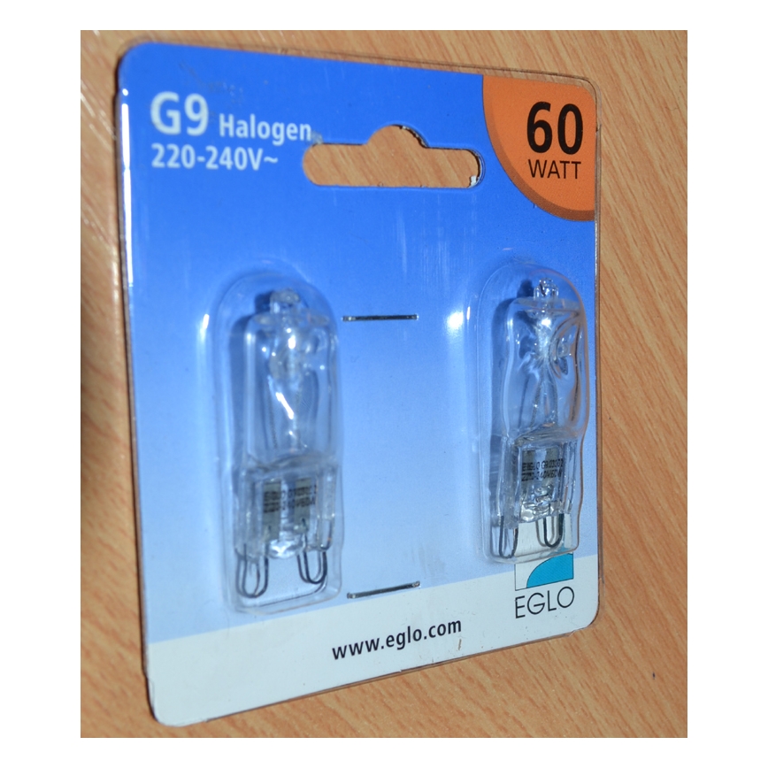 PACK 2x Ampoule halogène G9/60W/230V - Eglo 12139
