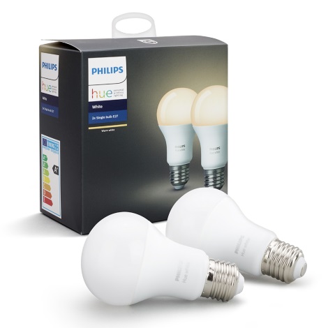 PACK 2x Ampoule LED à intensité modulable Philips Hue WHITE E27/9W/230V