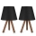 PACK 2x Lampe de table AYD 1xE27/60W/230V noir/marron