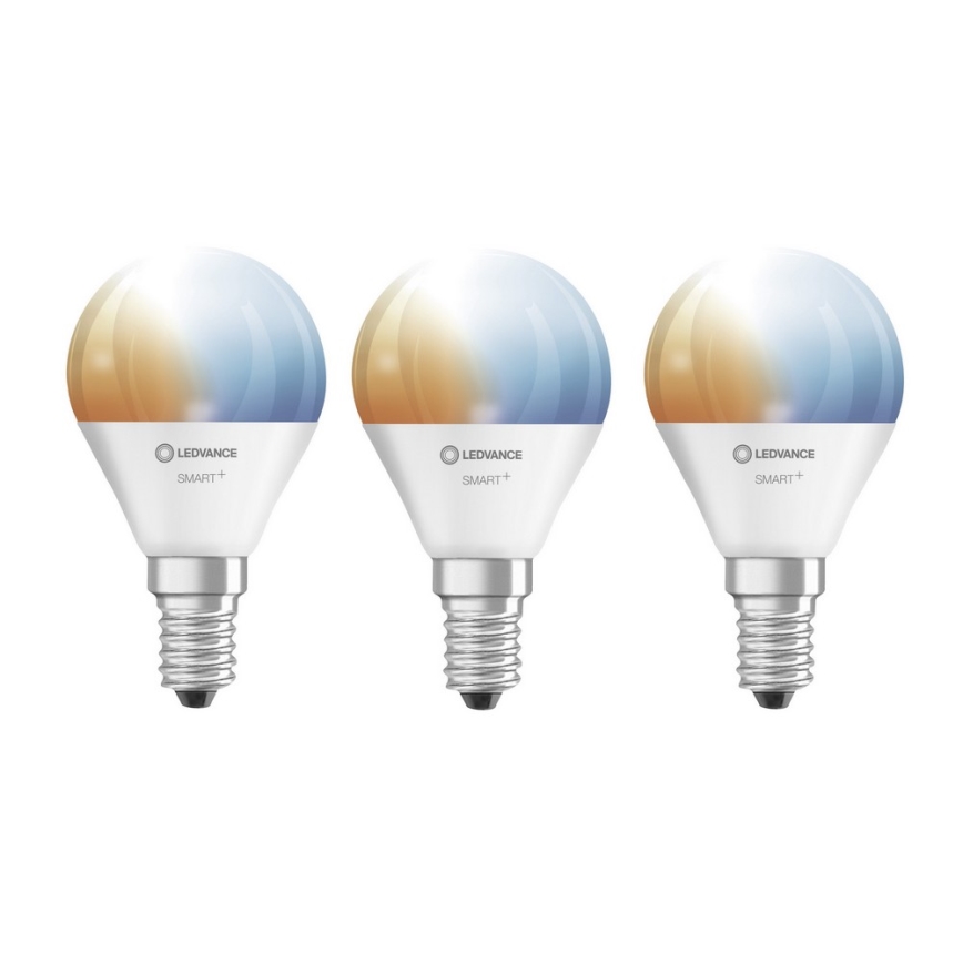 PACK 3x Ampoule à intensité variable LED SMART+ E14/5W/230V 2700K-6500K Wi-Fi - Ledvance