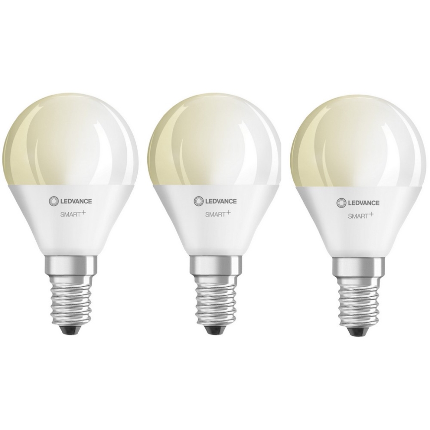 PACK 3x Ampoule à intensité variable LED SMART+ E14/5W/230V 2700K Wi-Fi - Ledvance