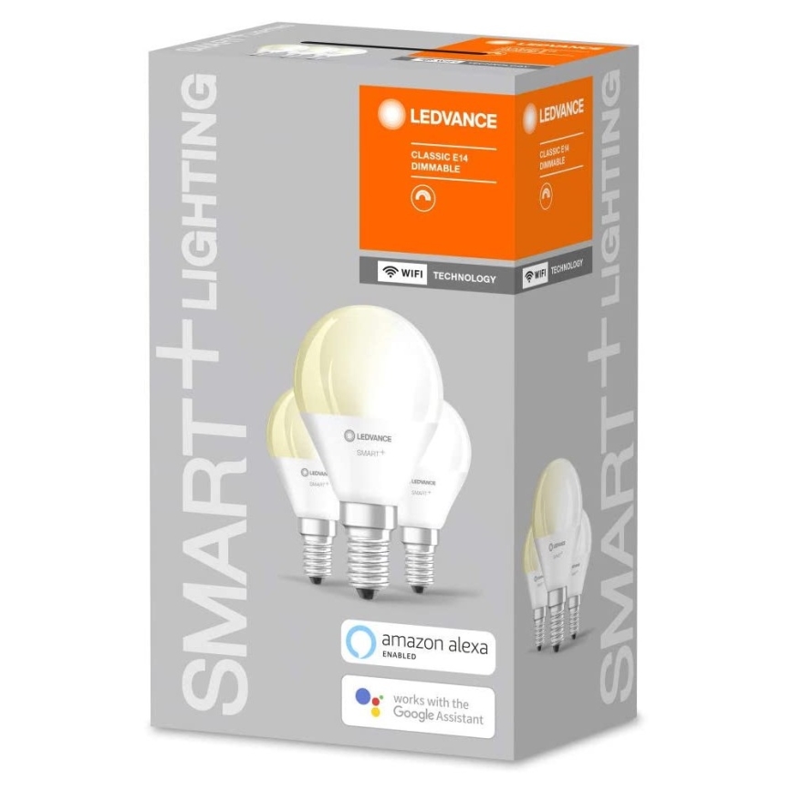 PACK 3x Ampoule à intensité variable LED SMART+ E14/5W/230V 2700K Wi-Fi - Ledvance